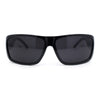 Mens Classic 90s Mad Dog Gangster Narrow Rectangle Plastic Sunglasses