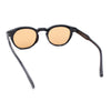 Mens Vintage Vibe Retro Hipster Keyhole Round Horn Rim Plastic Sunglasses