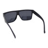 Kush Polarized Antiglare Flat Top All Black Oversized Rectangle Gangster Sunglasses