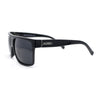 Kush Polarized Antiglare Flat Top All Black Oversized Rectangle Gangster Sunglasses