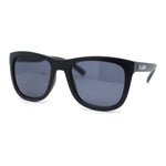 Kush Mens Rounded Rectangular Horn Rim Matte Sporty Plastic Sunglasses