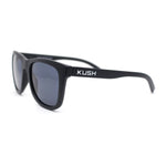 Kush Mens Rounded Rectangular Horn Rim Matte Sporty Plastic Sunglasses