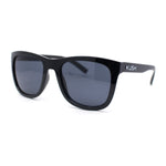 Kush Mens Rounded Rectangular Horn Rim Matte Sporty Plastic Sunglasses