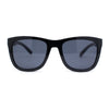 Kush Mens Rounded Rectangular Horn Rim Matte Sporty Plastic Sunglasses