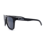 Kush Mens Rounded Rectangular Horn Rim Matte Sporty Plastic Sunglasses