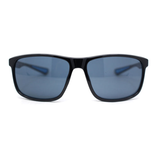 Mens Traditional 90s Classic Rectangle Sport Plastic Aerodynamic Sunglasses