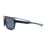 Mens Traditional 90s Classic Rectangle Sport Plastic Aerodynamic Sunglasses