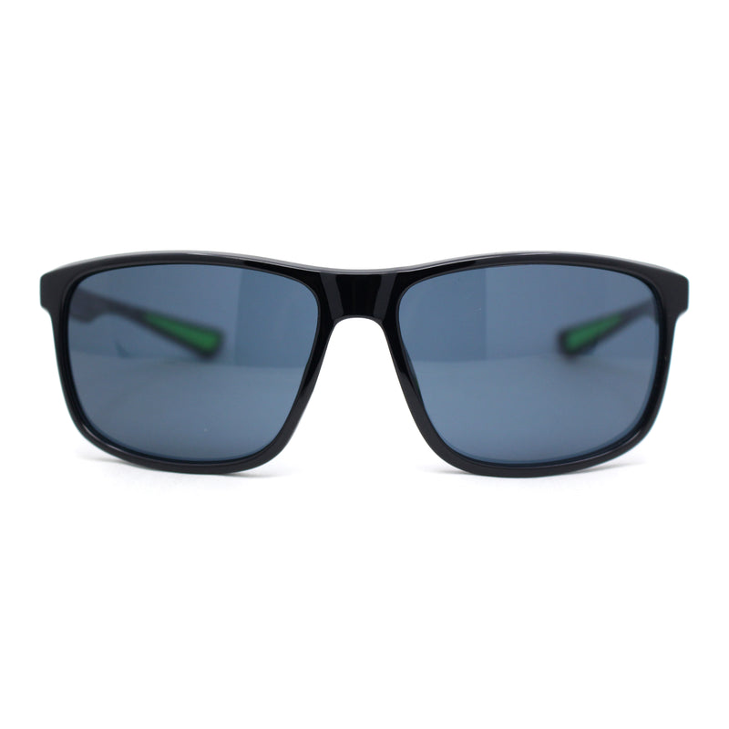 Mens Traditional 90s Classic Rectangle Sport Plastic Aerodynamic Sunglasses