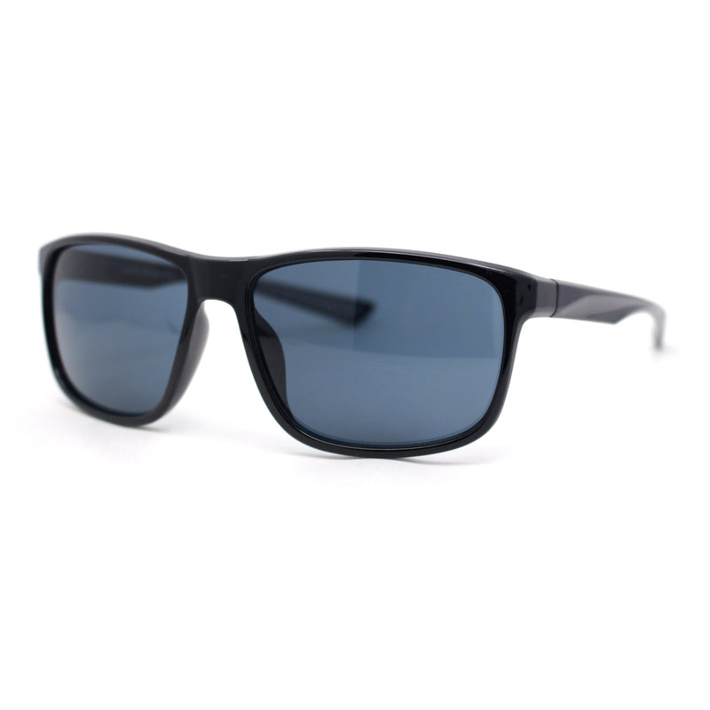 Mens Traditional 90s Classic Rectangle Sport Plastic Aerodynamic Sunglasses