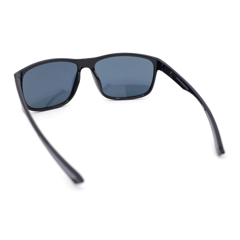 Mens Traditional 90s Classic Rectangle Sport Plastic Aerodynamic Sunglasses