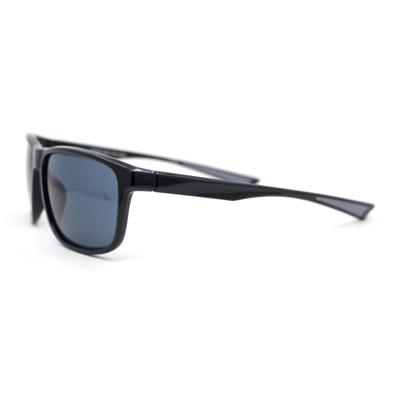 Mens Traditional 90s Classic Rectangle Sport Plastic Aerodynamic Sunglasses