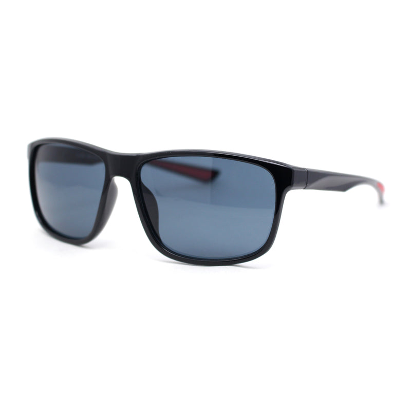 Mens Traditional 90s Classic Rectangle Sport Plastic Aerodynamic Sunglasses