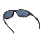 Mens Rimless Oval Round Sport Wrap Around Plastic Y2K Sunglasses