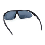 Mens Baseball Half Rim Wrap Around Oversized Shield Sport Sunglasses