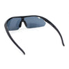 Mens Baseball Half Rim Wrap Around Oversized Shield Sport Sunglasses