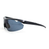 Mens Baseball Half Rim Wrap Around Oversized Shield Sport Sunglasses