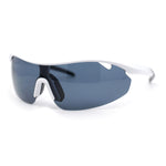 Mens Baseball Half Rim Wrap Around Oversized Shield Sport Sunglasses