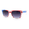 USA Patriotic American Flag Print Classic Hipster Horn Rim Plastic Sunglasses
