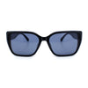 Womens Mod Inset Lens Oversize Rectangular Cat Eye Retro Plastic Sunglasses