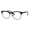 Mens Classic Horned Half Rim Hipster Nerdy Retro Eye Glasses