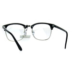 Mens Classic Horned Half Rim Hipster Nerdy Retro Eye Glasses