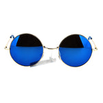 Mirrored Color Hippie Groove Round Circle Lens Retro Sunglasses