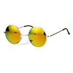 Mirrored Color Hippie Groove Round Circle Lens Retro Sunglasses