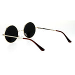 Mirrored Color Hippie Groove Round Circle Lens Retro Sunglasses