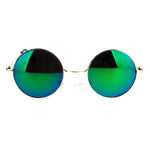 Mirrored Color Hippie Groove Round Circle Lens Retro Sunglasses