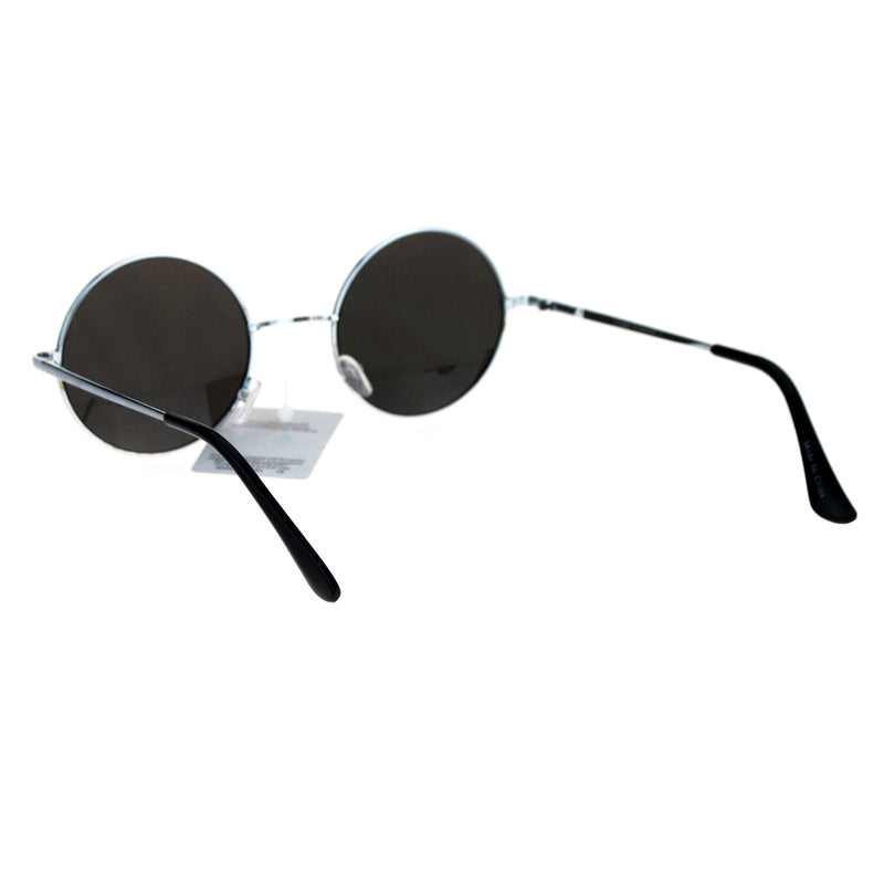 Mirrored Color Hippie Groove Round Circle Lens Retro Sunglasses