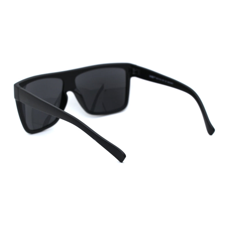 SA106 Limo All Black Flat Top Oversize Gangster Rectangular Shade Sunglasses