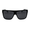 SA106 Limo All Black Flat Top Oversize Gangster Rectangular Shade Sunglasses