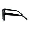 SA106 Limo All Black Flat Top Oversize Gangster Rectangular Shade Sunglasses