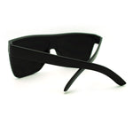 SA106® All Black Lemo Super Dark Flat Top Mob Oversized Rectangular Sunglasses