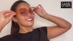 Womens Rimless Butterfly Chic Light Fashion Sunglasses