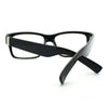 Black Simple and Clean Classic Plasitc Narrow Lens Optical Glasses Frame