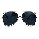 SA106 Revo Futurism Vintage Style Aviator Luxury Chic Sunglasses