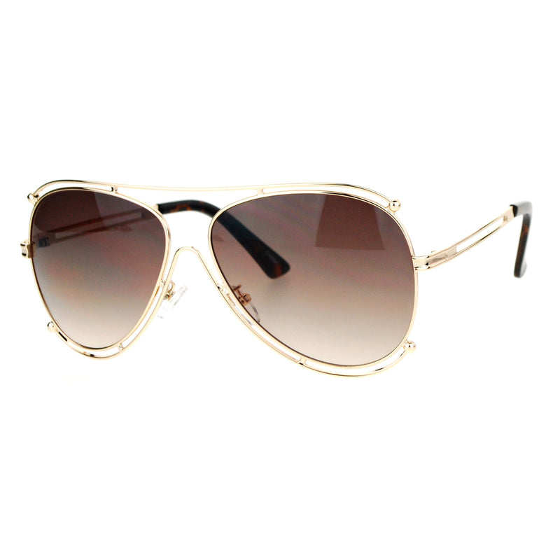 SA106 Revo Futurism Vintage Style Aviator Luxury Chic Sunglasses