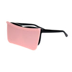 Unique Collapsible Sun Visor Horn Rim Hipster Plastic Sunglasses