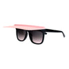 Unique Collapsible Sun Visor Horn Rim Hipster Plastic Sunglasses