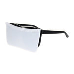 Unique Collapsible Sun Visor Horn Rim Hipster Plastic Sunglasses