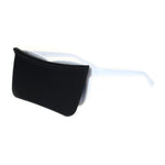 Unique Collapsible Sun Visor Horn Rim Hipster Plastic Sunglasses