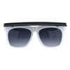 Unique Collapsible Sun Visor Horn Rim Hipster Plastic Sunglasses