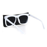 Unique Collapsible Sun Visor Horn Rim Hipster Plastic Sunglasses