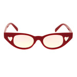 Womens Narrow Cat Eye Heart Shape Side Lens Plastic Sunglasses