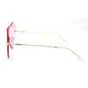 Womens Lolita Funky Heart Shape Shield Rimless Sunglasses