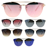 Round Rimless Half Rim Mens Fashion Luxury Sunglasses