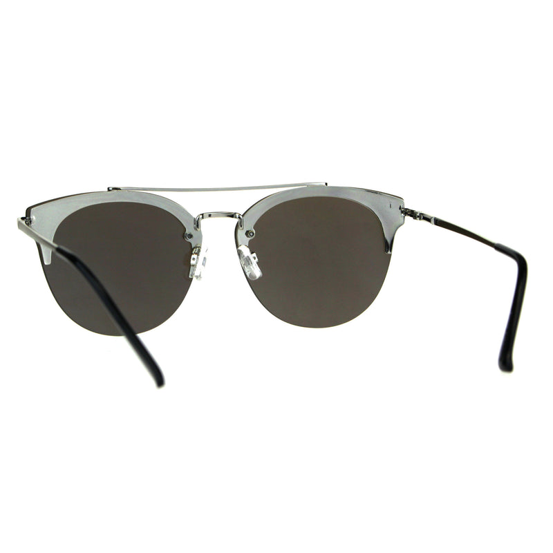 Round Rimless Half Rim Mens Fashion Luxury Sunglasses