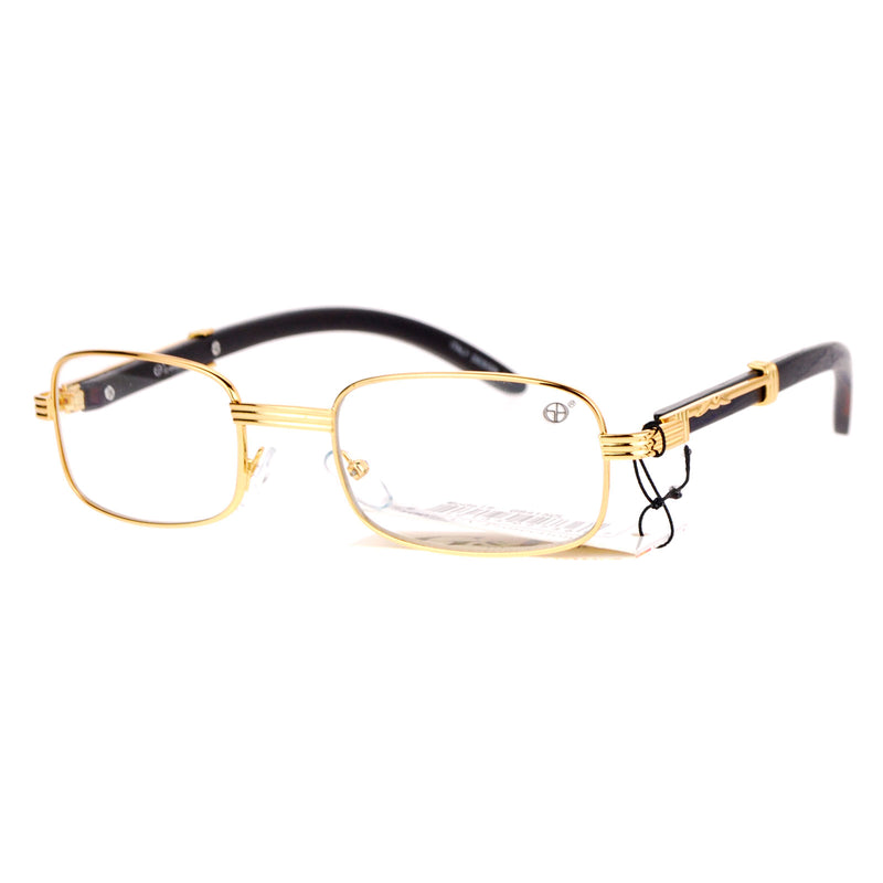 SA106 Art Nouveau Vintage Style Rectangular Metal Frame Eye Glasses