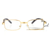 SA106 Art Nouveau Vintage Style Rectangular Metal Frame Eye Glasses